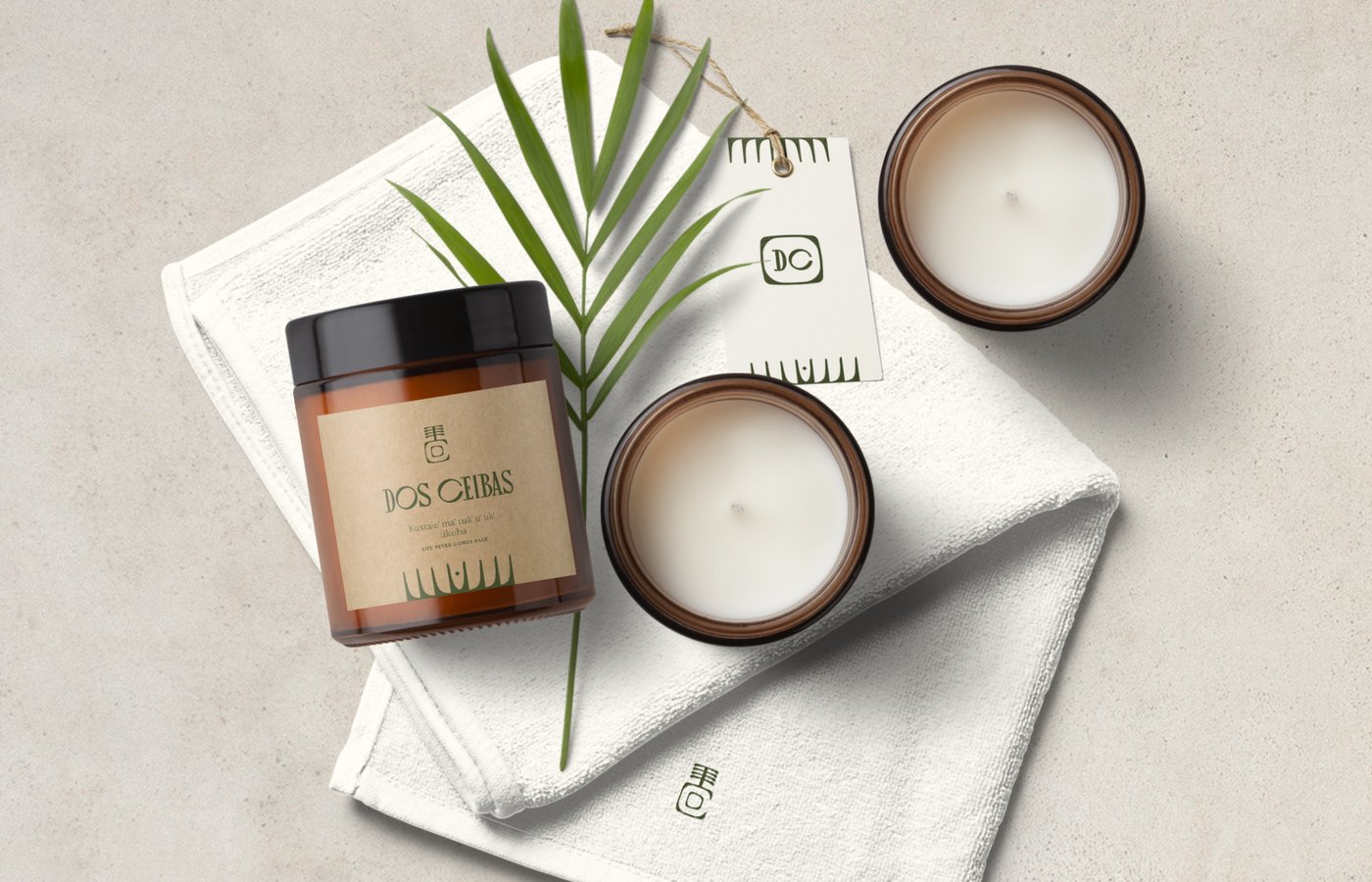 Dos Ceibas identity applied to amenities