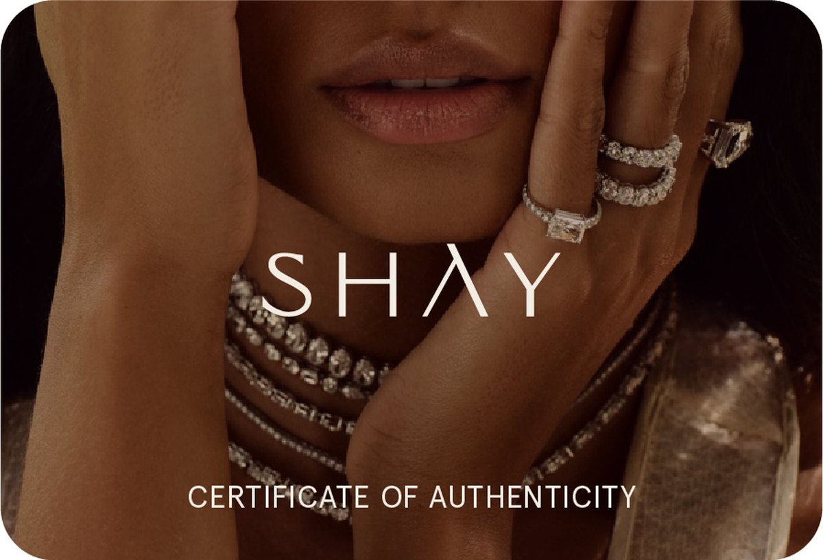 The SHAY certificate of authenticity, with stacked rings